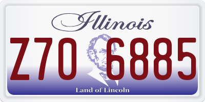 IL license plate Z706885