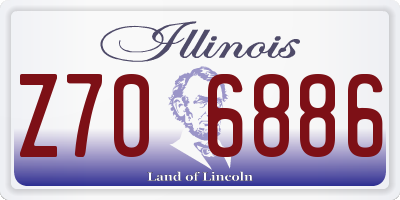 IL license plate Z706886