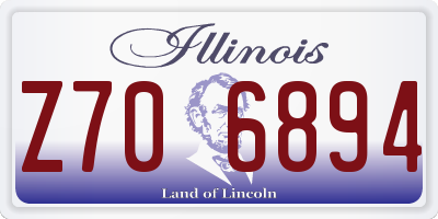 IL license plate Z706894