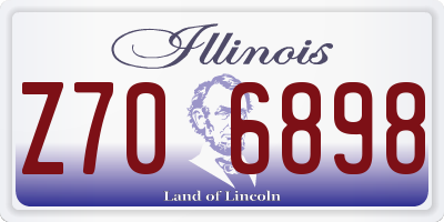 IL license plate Z706898