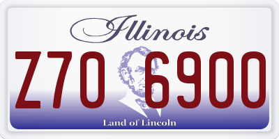 IL license plate Z706900
