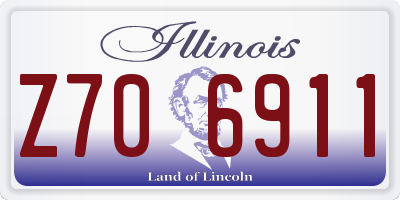 IL license plate Z706911