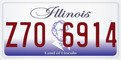 IL license plate Z706914