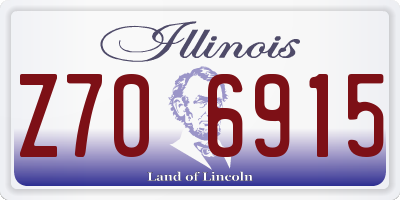 IL license plate Z706915