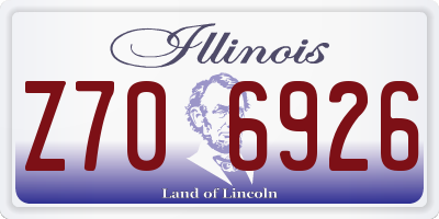 IL license plate Z706926