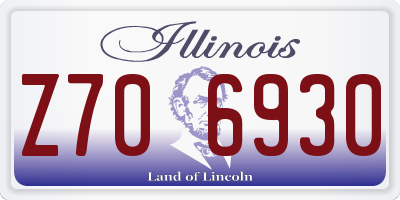 IL license plate Z706930