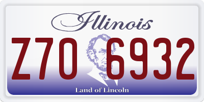 IL license plate Z706932