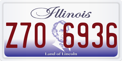 IL license plate Z706936