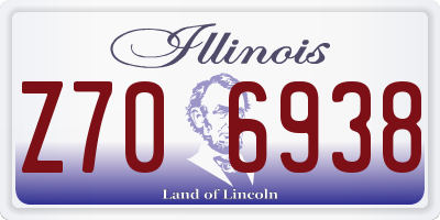 IL license plate Z706938