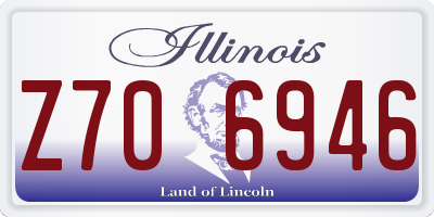 IL license plate Z706946