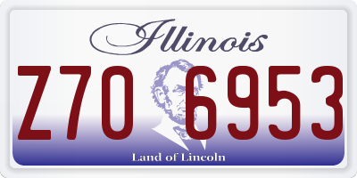 IL license plate Z706953