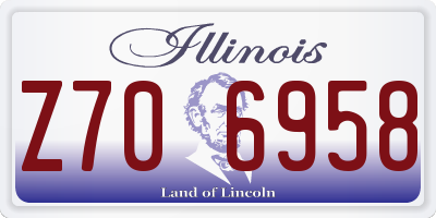 IL license plate Z706958