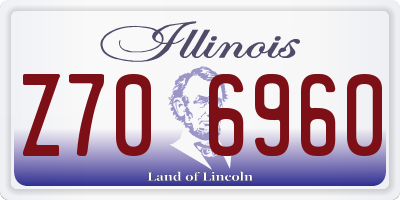 IL license plate Z706960