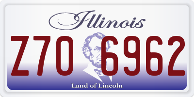 IL license plate Z706962