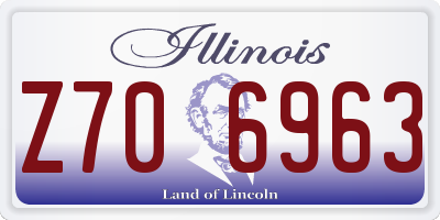 IL license plate Z706963