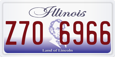 IL license plate Z706966