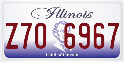 IL license plate Z706967