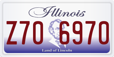 IL license plate Z706970