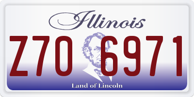 IL license plate Z706971