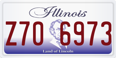 IL license plate Z706973