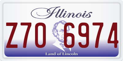 IL license plate Z706974