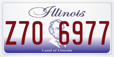 IL license plate Z706977