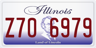 IL license plate Z706979