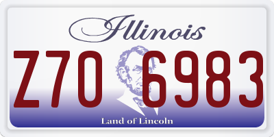 IL license plate Z706983