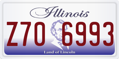 IL license plate Z706993