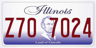 IL license plate Z707024