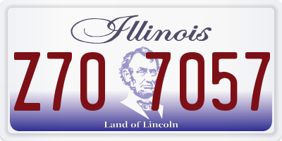 IL license plate Z707057