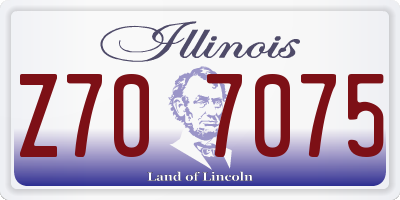 IL license plate Z707075