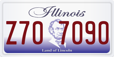IL license plate Z707090