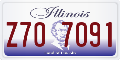IL license plate Z707091