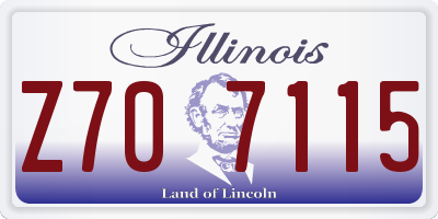 IL license plate Z707115
