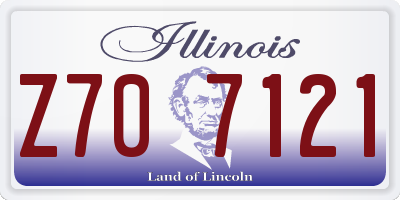 IL license plate Z707121