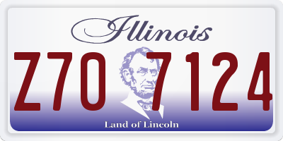 IL license plate Z707124