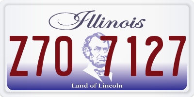 IL license plate Z707127