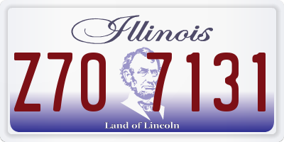 IL license plate Z707131