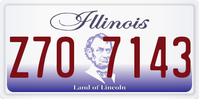 IL license plate Z707143