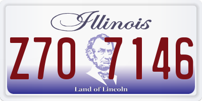 IL license plate Z707146