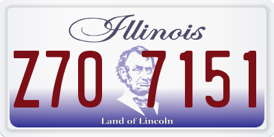 IL license plate Z707151