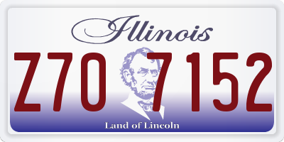 IL license plate Z707152