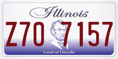 IL license plate Z707157