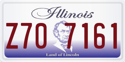IL license plate Z707161