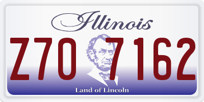IL license plate Z707162