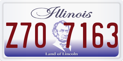 IL license plate Z707163