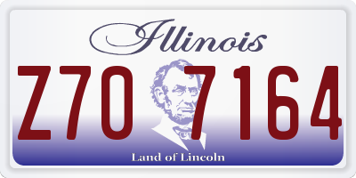 IL license plate Z707164