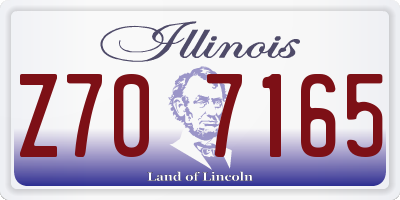 IL license plate Z707165