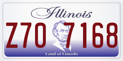IL license plate Z707168
